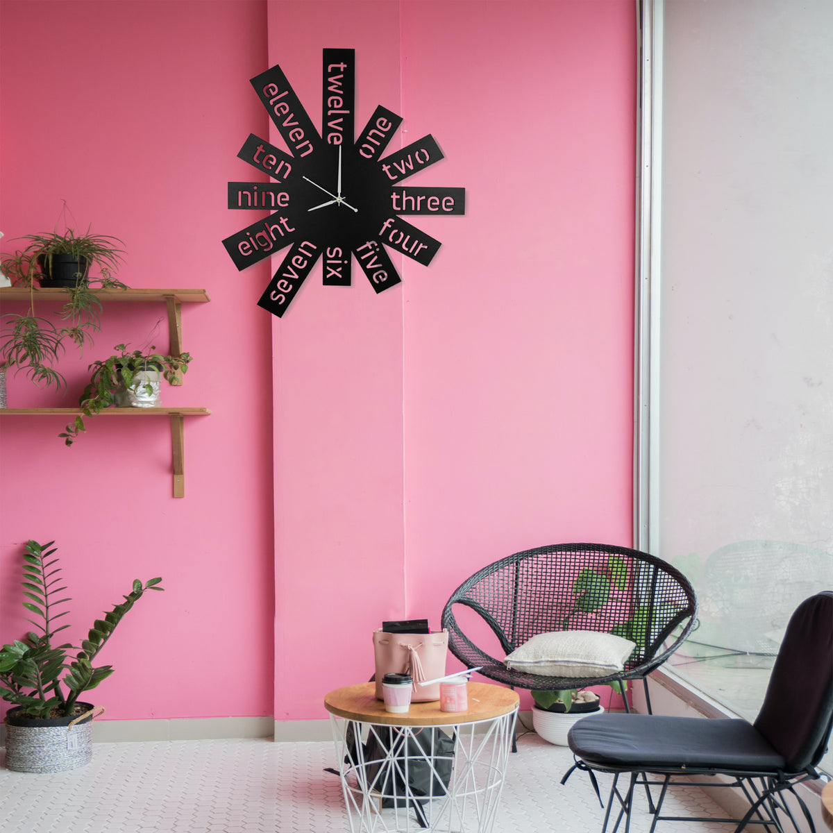 Numbers Wall Clock TangyOak