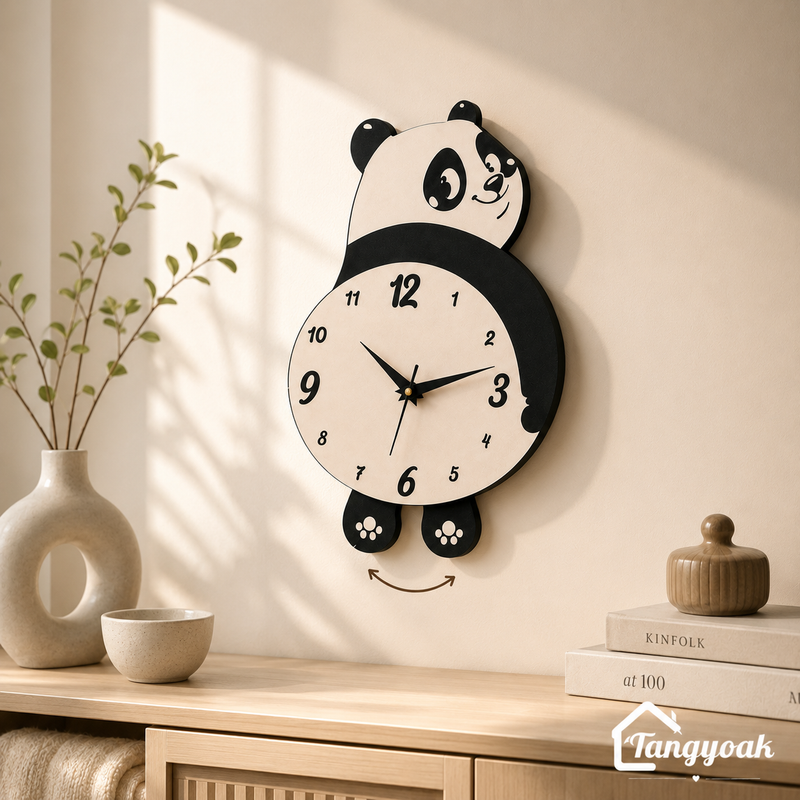 Chubby Panda - Pendulum Wall Clock