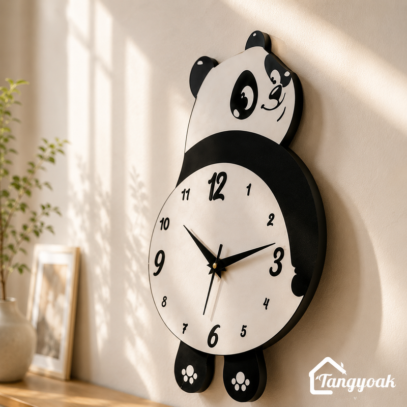 Chubby Panda - Pendulum Wall Clock