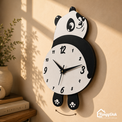 Chubby Panda - Pendulum Wall Clock