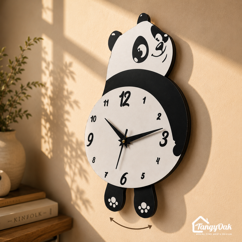 Chubby Panda - Pendulum Wall Clock