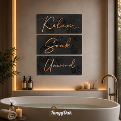Relax Soak Unwind  - Wooden Acrylic Wall Decor || Wall Hanging