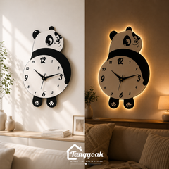 Chubby Panda - Pendulum Wall Clock