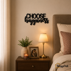 Choose Happiness - Wooden Acrylic Wall Decor || Wall Hanging