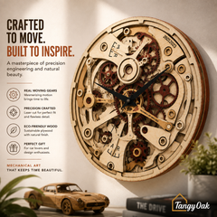 Wooden Gears - Wall Clock