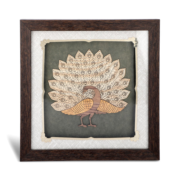 Peacock - Premium Wood Art Photo Frame