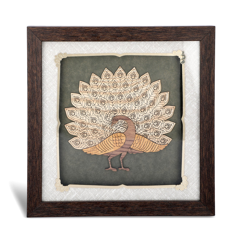 Peacock - Premium Wood Art Photo Frame