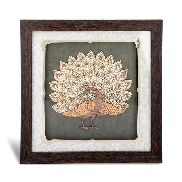 Peacock - 3d Wooden Layer Frame