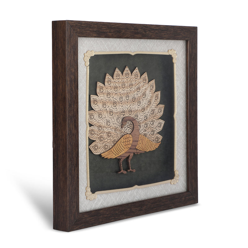 Peacock - Premium Wood Art Photo Frame