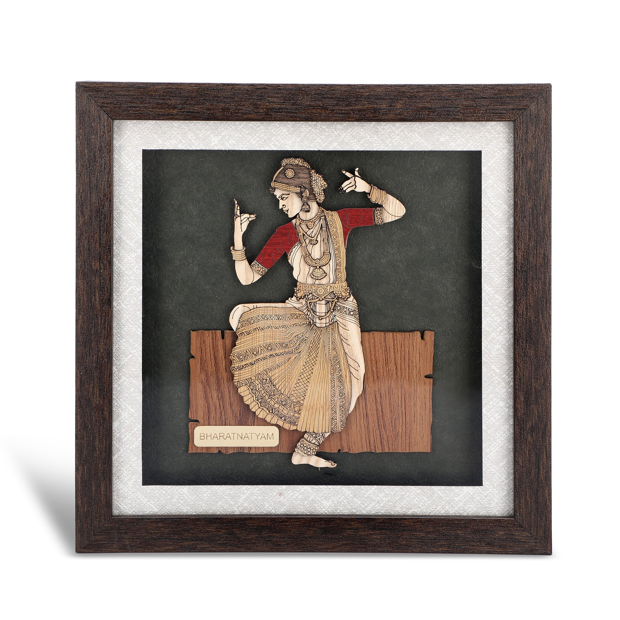 Bharat Natyam - 3d Wooden Layer Frame