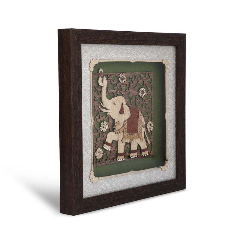 Elephant Flower - Premium Wood Art Photo Frame