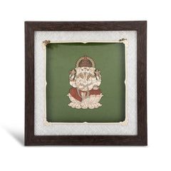 Ganesha Lotus - Premium Wood Art Photo Frame