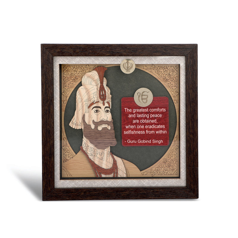 Guru Gobind Singh ji - Premium Wood Art Photo Frame