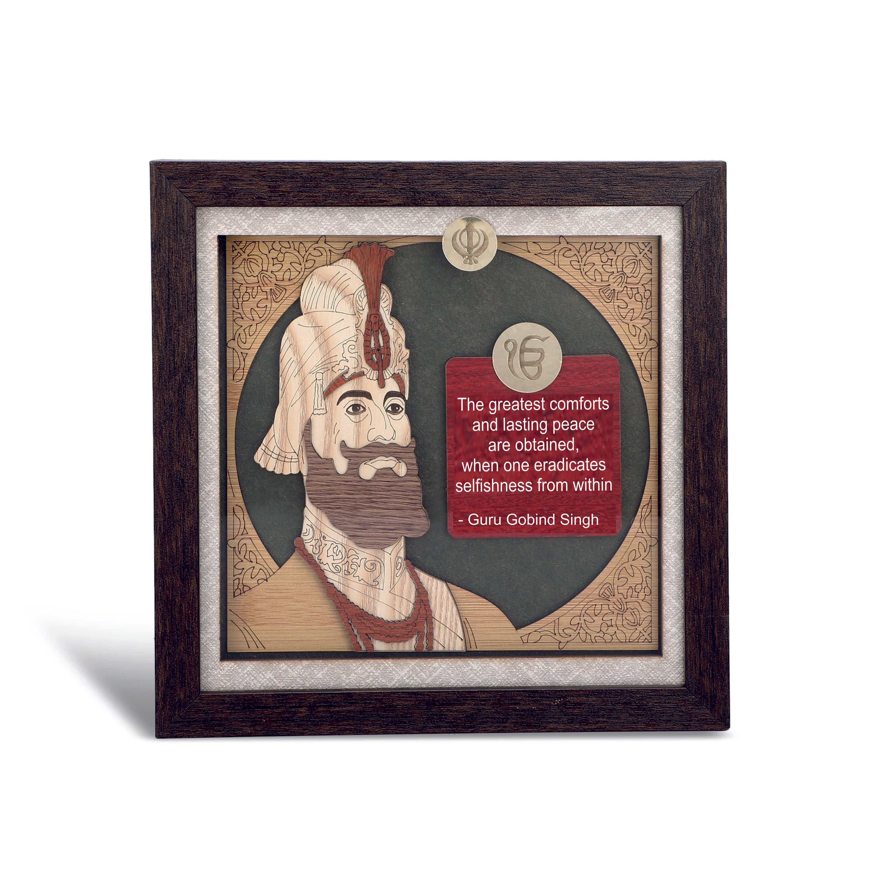 Guru Gobind Singh ji - 3d Wooden Layer Frame