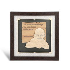 Mahatma Gandhi - Premium Wood Art Photo Frame
