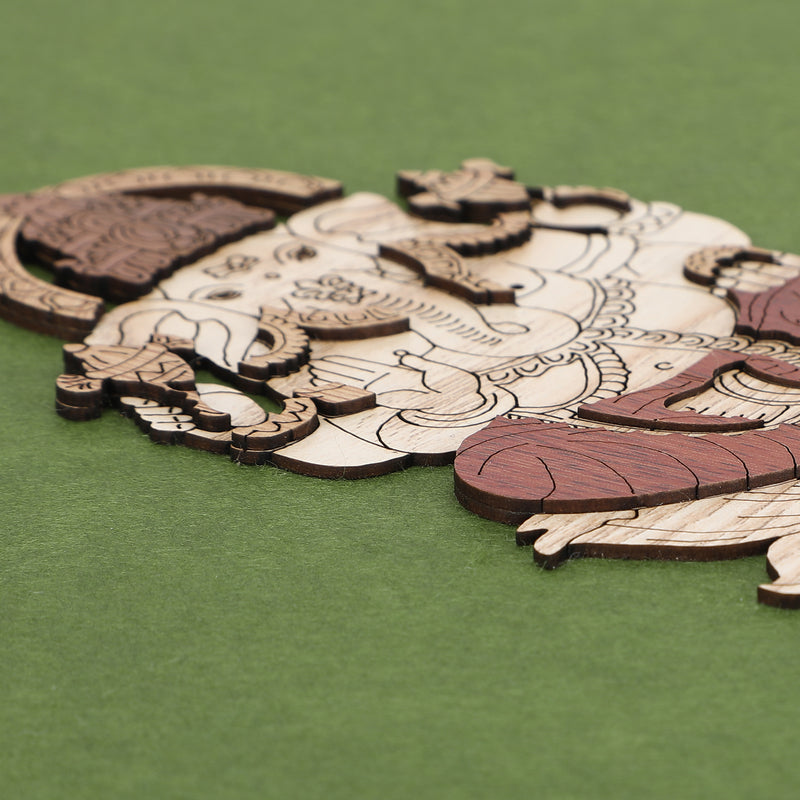Ganesha Lotus - Premium Wood Art Photo Frame