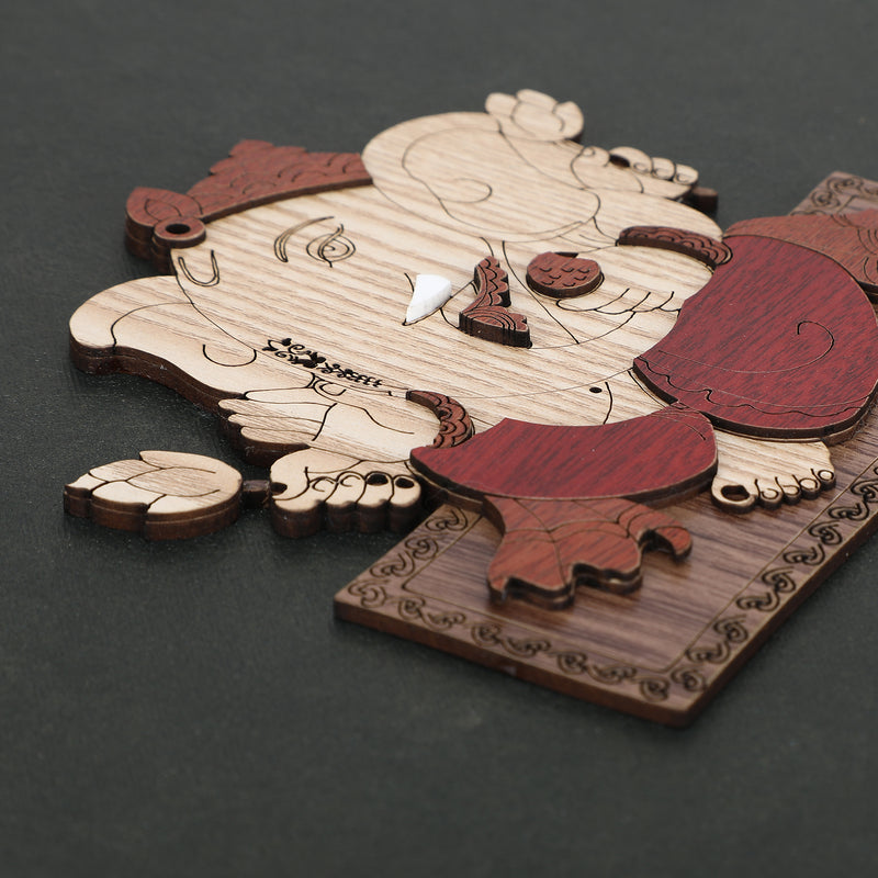Ganpati Mantra - Premium Wood Art Photo Frame