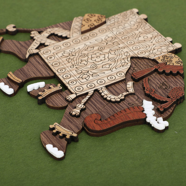 Royal Elephant - Premium Wood Art Photo Frame