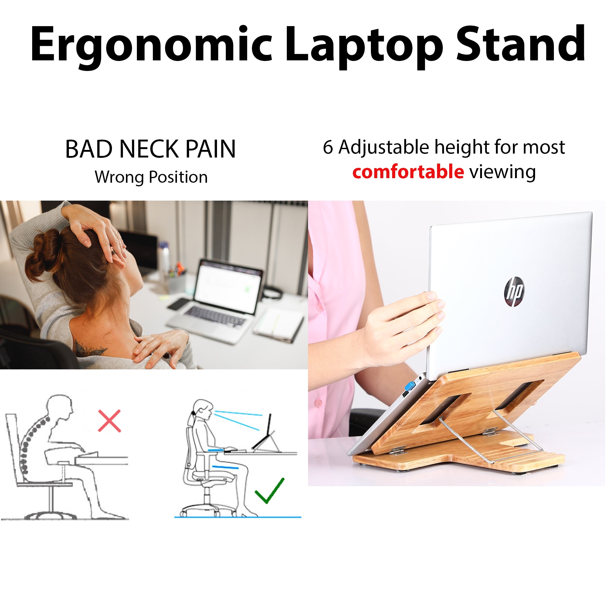 Ergonomic - Laptop Stand (Set of 2)