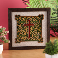 Jesus Cross - Premium Wood Art Photo Frame