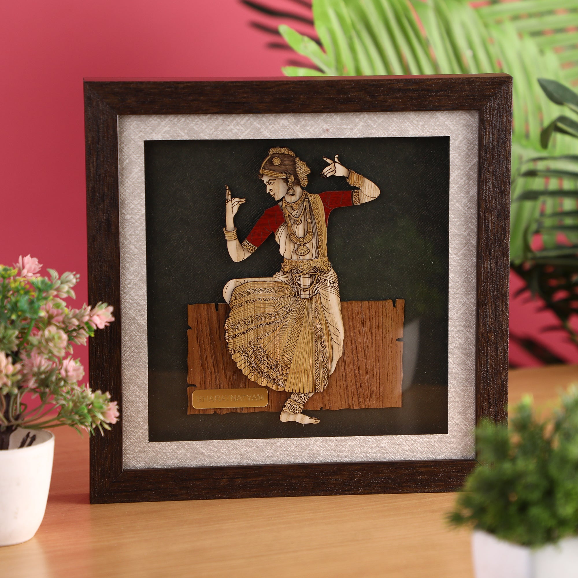 Bharat Natyam - 3d Wooden Layer Frame