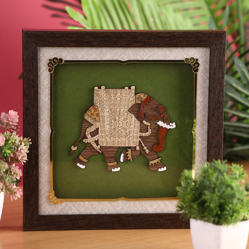 Royal Elephant - Premium Wood Art Photo Frame