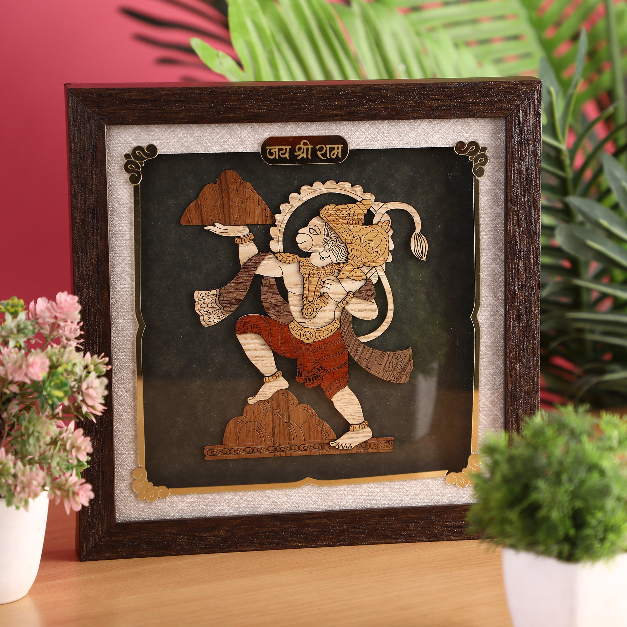 Hanuman ji - 3d Wooden Layer Frame