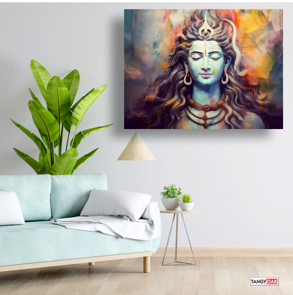 Mahadev Lord Shiva - Canvas Wall Painting Frame