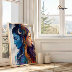Divine Union™ Shiva Parvati Premium Acrylic Frame