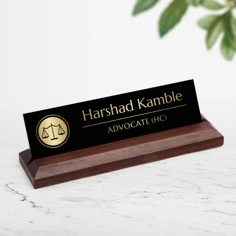 Advocate - Desk Name Plate