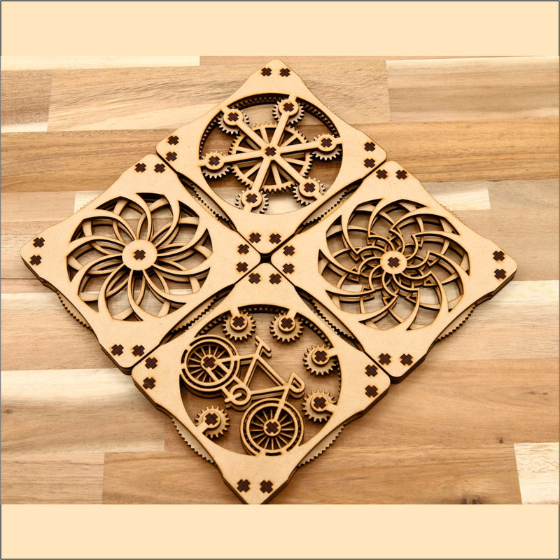 Kinetic Coaster - (Set of 4 Piece)