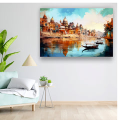 Village temple - Canvas Wall Painting