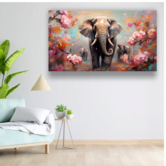 Elephant Flower - Canvas Wall Painting