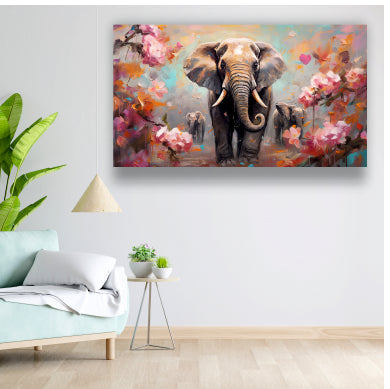 Elephant Flower - Canvas Wall Painting