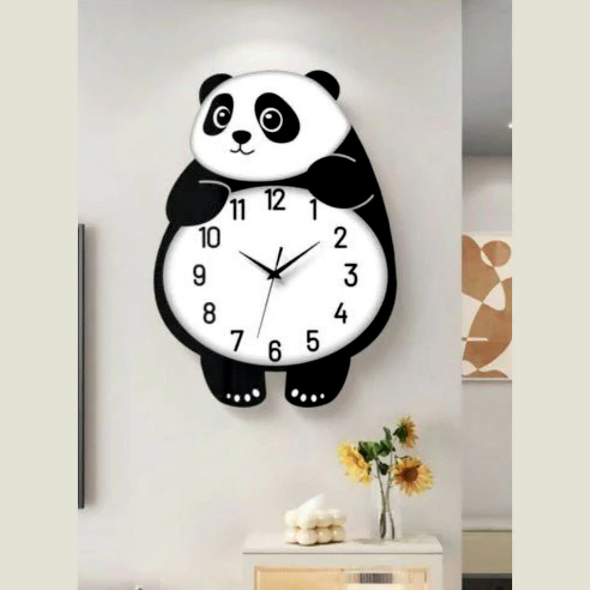 Cute Face Panda -- Pendulum Wall Clock