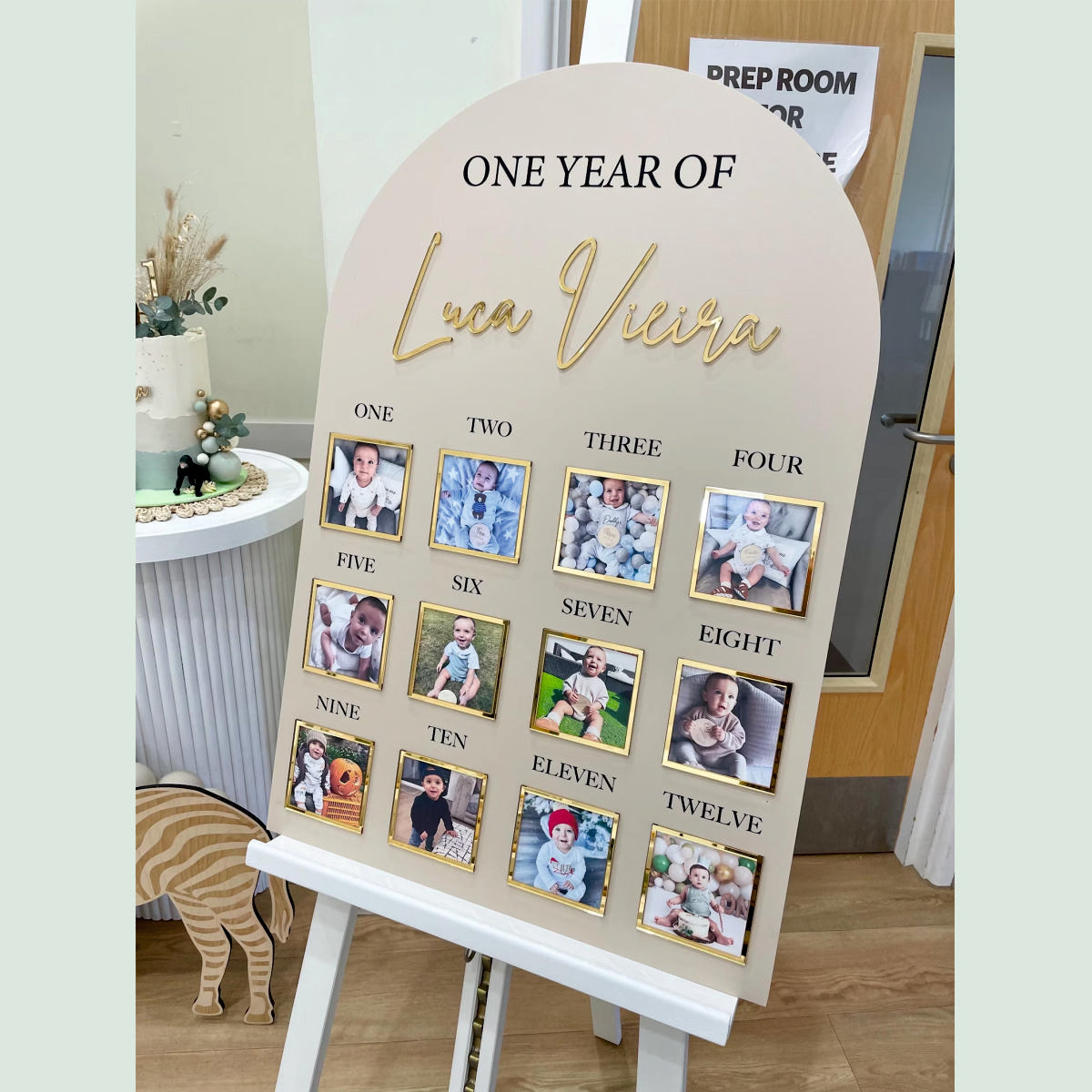 1st Birthday Photo Board, First Birthday Milestone Plaque, My First Year Sign, Baby 12 Months Board, Kids Bday Decor, 1st Birthday Decorations
