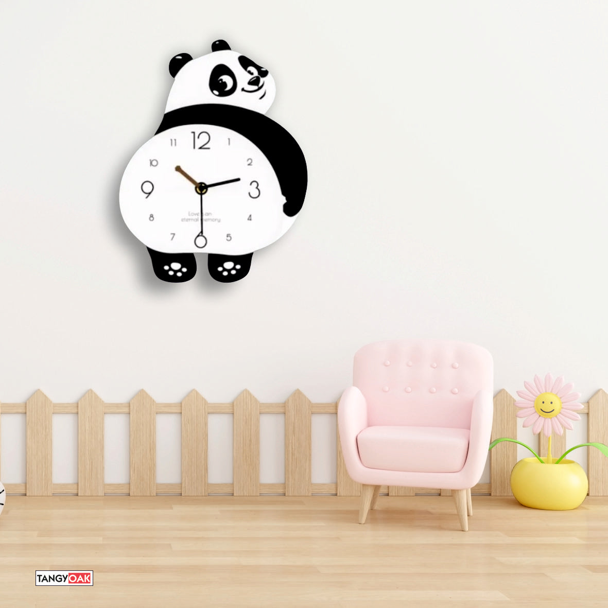 Chubby Panda - Pendulum Wall Clock