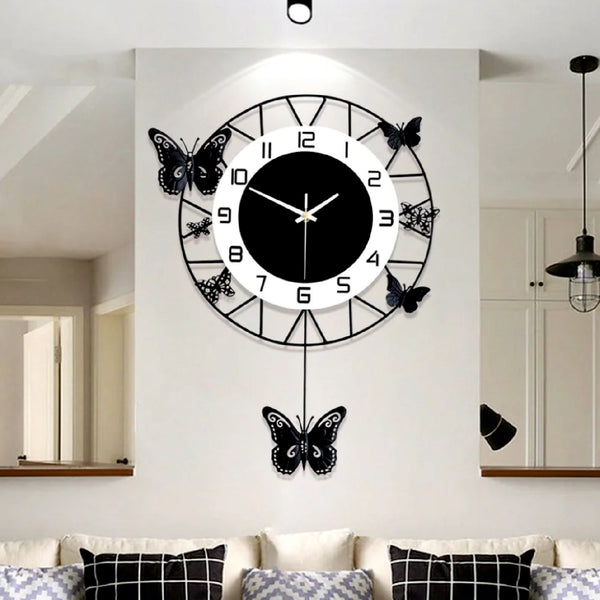 Butterfly - Pendulum Wall Clock