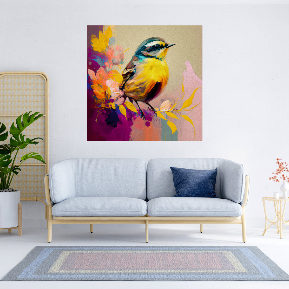 Colorful Bird - Wall Painting