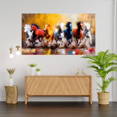 Seven Horses Front - Wall Painting