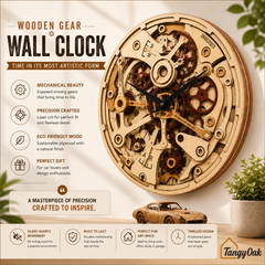 Wooden Gears - Wall Clock