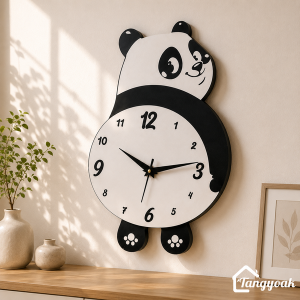 Chubby Panda - Pendulum Wall Clock