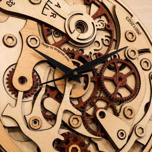 Wooden Gears - Wall Clock