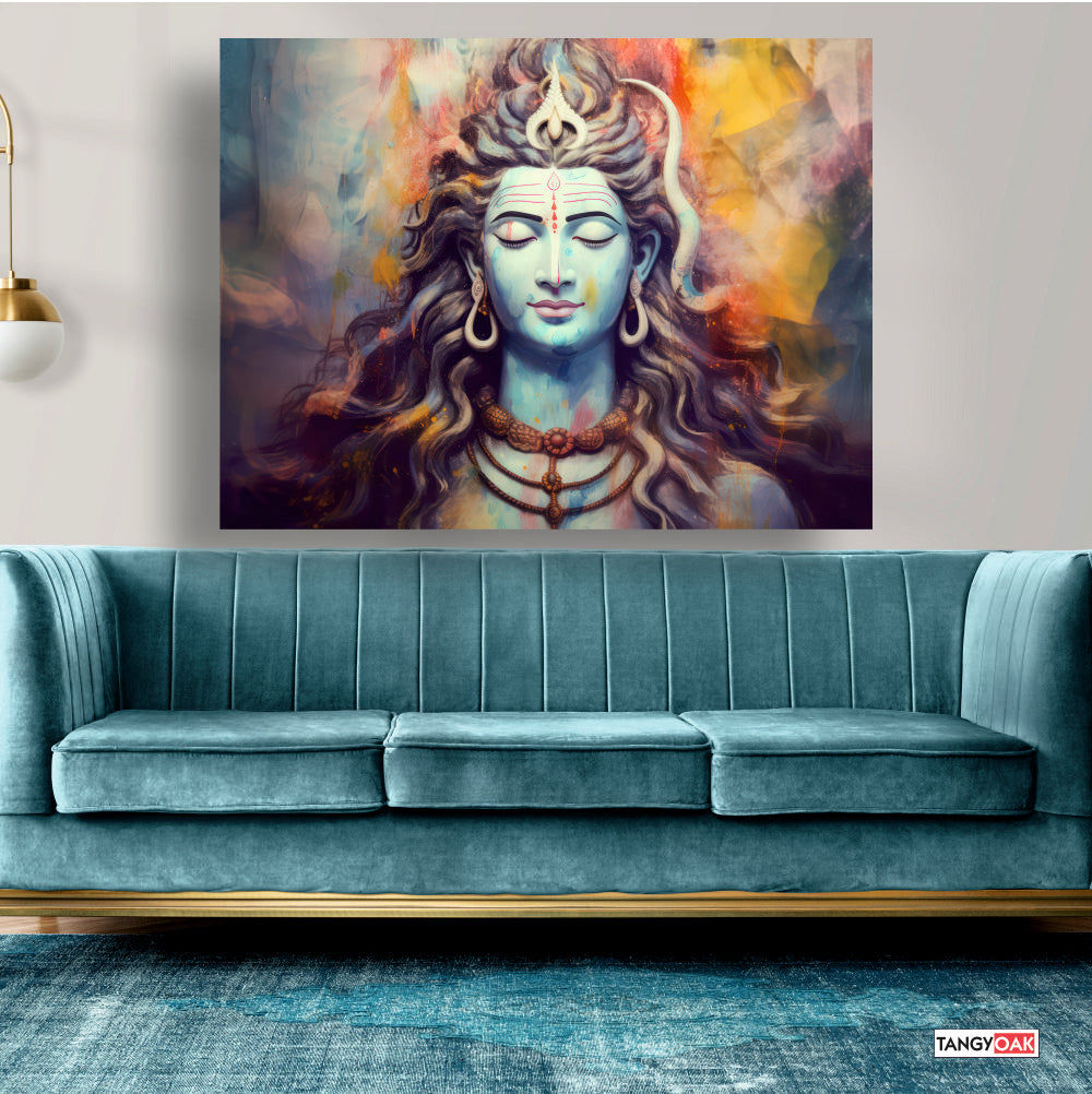 Mahadev Lord Shiva - Canvas Wall Painting Frame