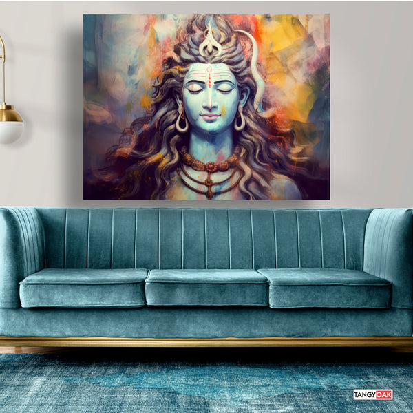 Mahadev Lord Shiva - Canvas Wall Painting Frame