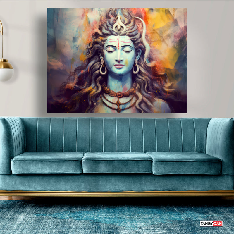 Mahadev Lord Shiva - Canvas Wall Painting Frame