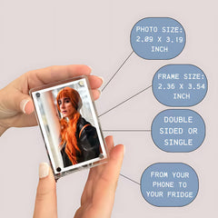 Acrylic Fridge Magnetic Photo Frames (Pack of 12 Frames)
