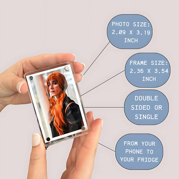 Acrylic Fridge Magnetic Photo Frames (Pack of 12 Frames)