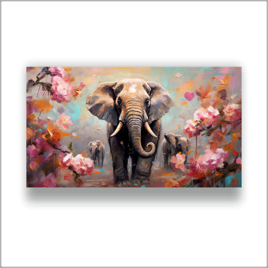 Elephant Flower - Canvas Wall Painting