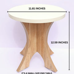 Sleek Wooden Side Table/End Table/Plant Stand/Tea Table/Stool Living Room Furniture Round Shape (12 Inch)
